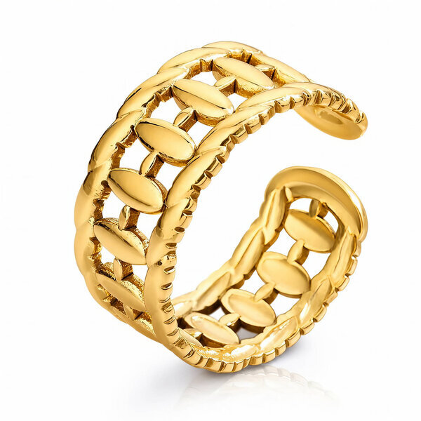 PVD Gold-Plated Stainless Steel Ring - Intensity