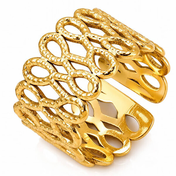 PVD Gold-Plated Stainless Steel Ring - Intensity