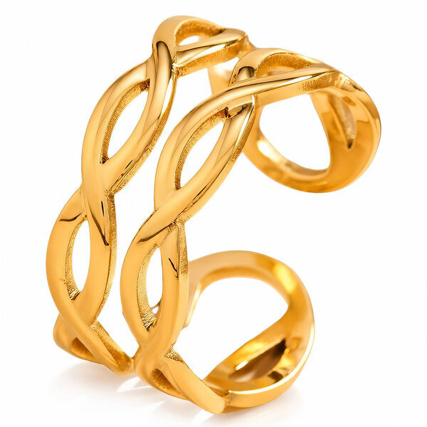PVD Gold-Plated Stainless Steel Ring - Intensity