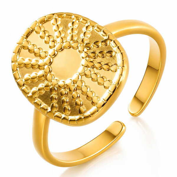 PVD Gold-Plated Stainless Steel Ring - Intensity