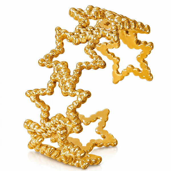 "Stars" PVD Gold-Plated Stainless Steel Ring - Intensity