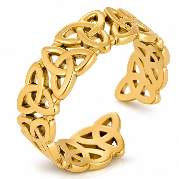 PVD Gold-Plated Stainless Steel Ring - Intensity
