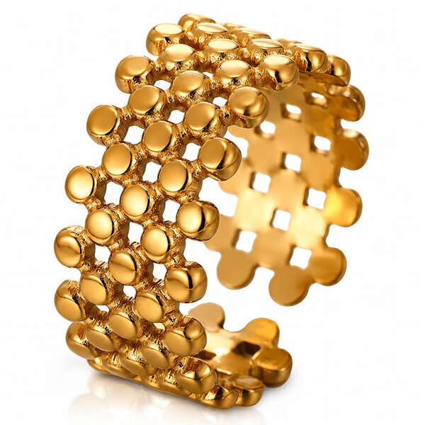 PVD Gold-Plated Stainless Steel Ring - Intensity