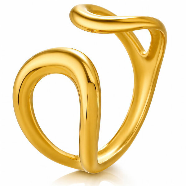 PVD Gold-Plated Stainless Steel Ring - Intensity