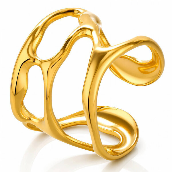 PVD Gold-Plated Stainless Steel Ring - Intensity