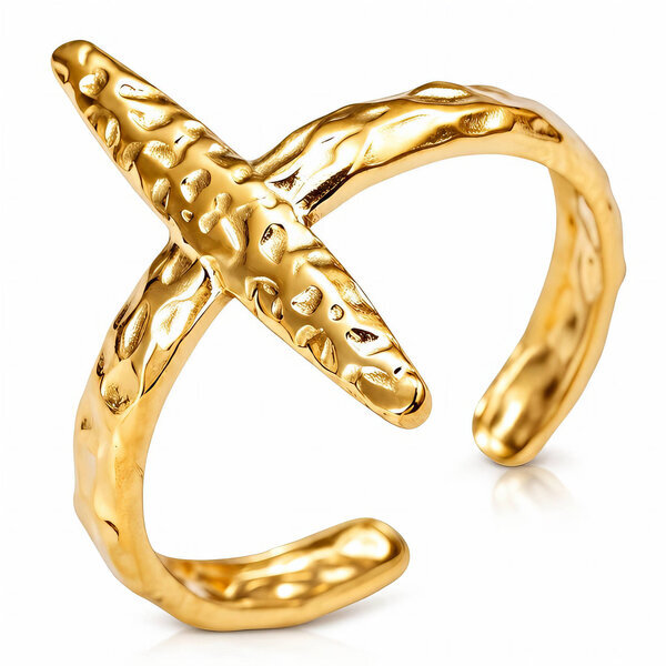 PVD Gold-Plated Stainless Steel Ring - Intensity