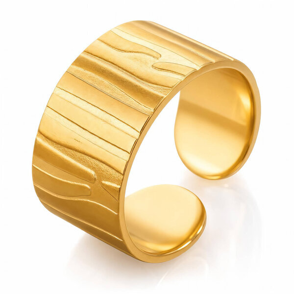 PVD Gold-Plated Stainless Steel Ring - Intensity