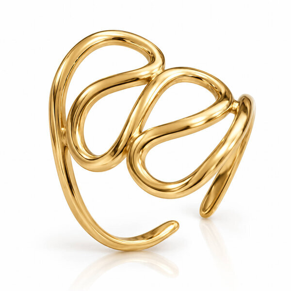 PVD Gold-Plated Stainless Steel Ring - Intensity