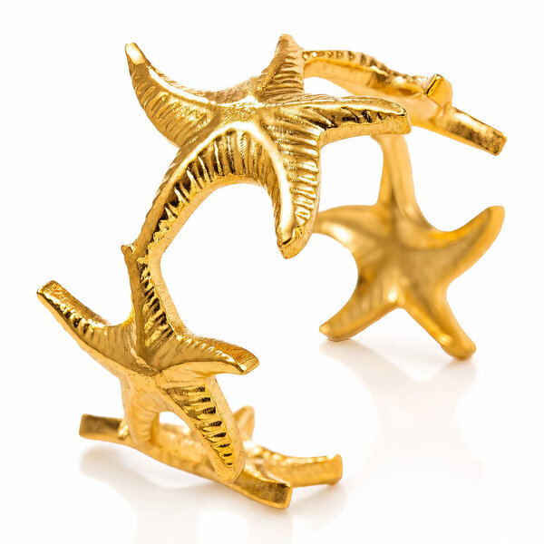"Starfish" PVD Gold-Plated Stainless Steel Ring - Intensity