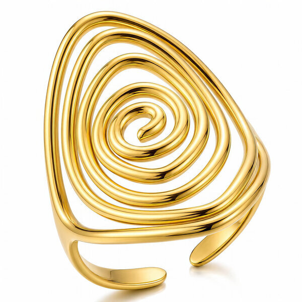 PVD Gold-Plated Stainless Steel Ring - Intensity