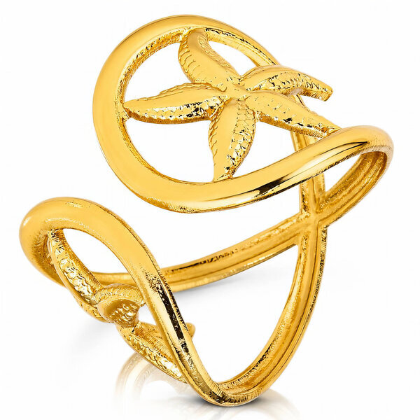 "Starfish" PVD Gold-Plated Stainless Steel Ring - Intensity