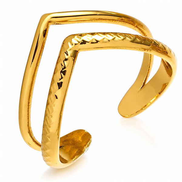 PVD Gold-Plated Stainless Steel Ring - Intensity