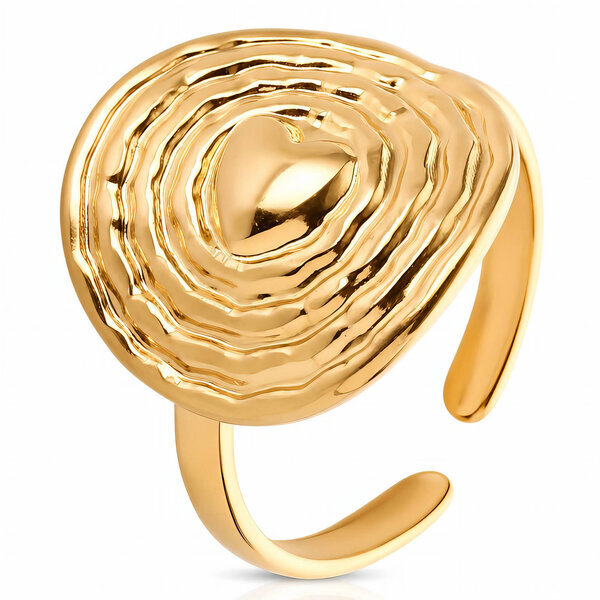 PVD Gold-Plated Stainless Steel Ring - Intensity