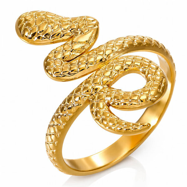 "Snake" PVD Gold-Plated Stainless Steel Ring - Intensity