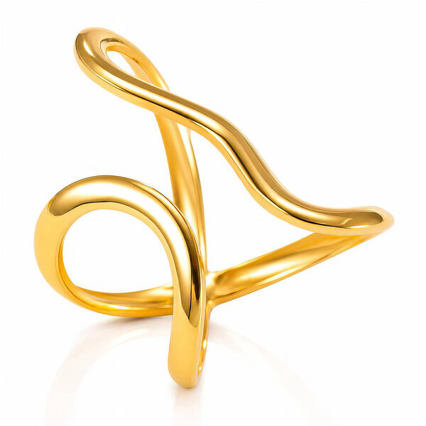 PVD Gold-Plated Stainless Steel Ring - Intensity