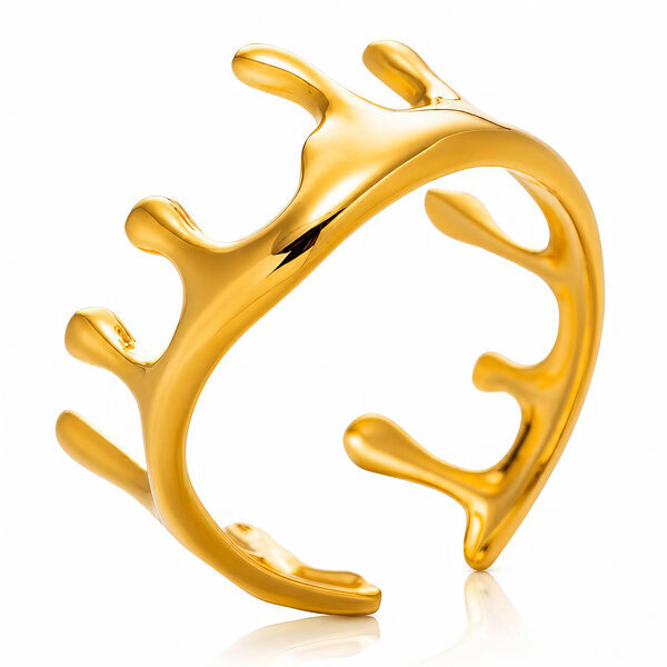 PVD Gold-Plated Stainless Steel Ring - Intensity