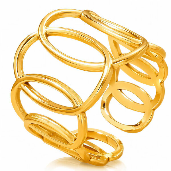 PVD Gold-Plated Stainless Steel Ring - Intensity