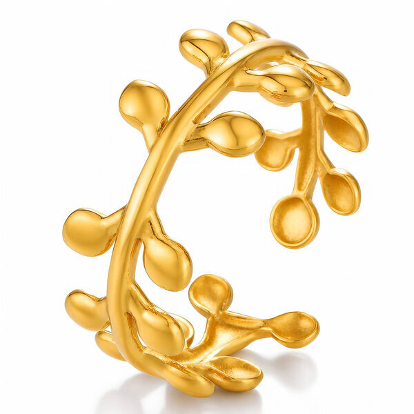 PVD Gold-Plated Stainless Steel Ring - Intensity