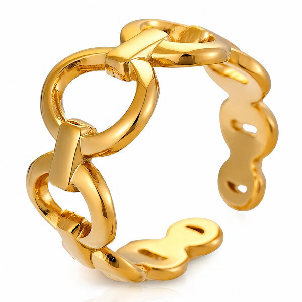 PVD Gold-Plated Stainless Steel Ring - Intensity