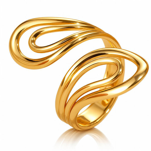 PVD Gold-Plated Stainless Steel Ring - Intensity