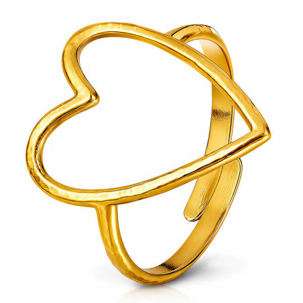 "Heart" PVD Gold-Plated Stainless Steel Ring - Intensity