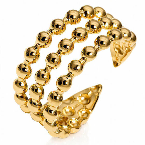 PVD Gold-Plated Stainless Steel Ring - Intensity