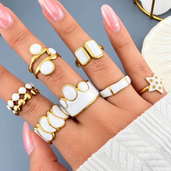 PVD Gold-Plated Stainless Steel Ring - Intensity