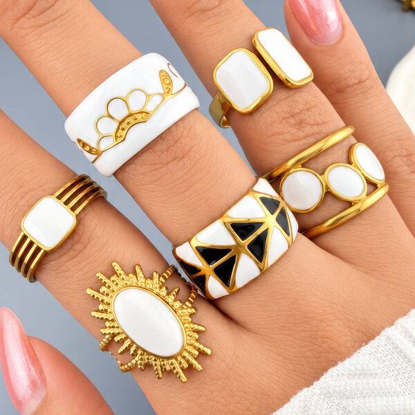 PVD Gold-Plated Stainless Steel Ring - Intensity