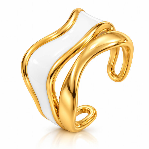 PVD Gold-Plated Stainless Steel Ring - Intensity
