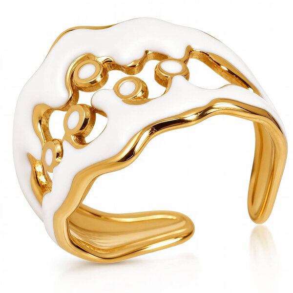 PVD Gold-Plated Stainless Steel Ring - Intensity