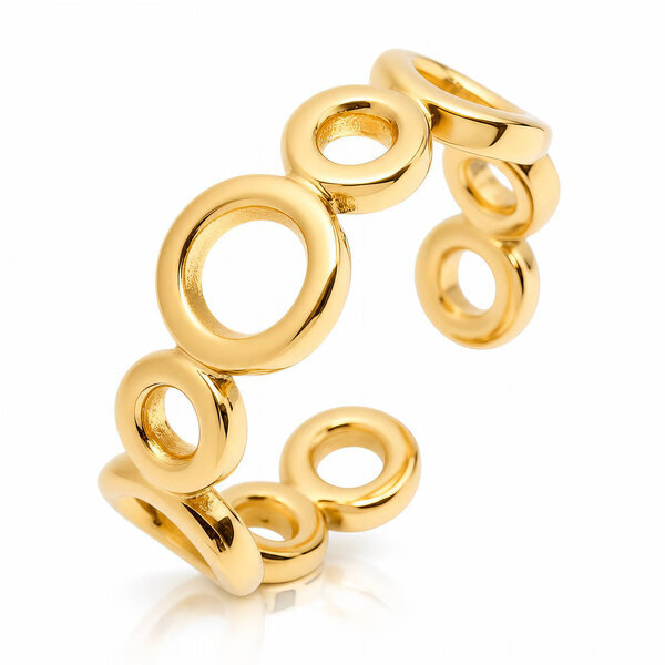 PVD Gold-Plated Stainless Steel Ring - Intensity