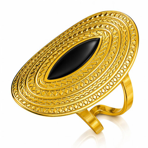 PVD Gold-Plated Stainless Steel Ring - Intensity