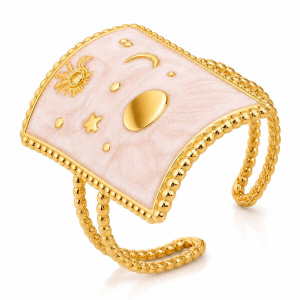 "Stars" PVD Gold-Plated Stainless Steel Ring - Intensity