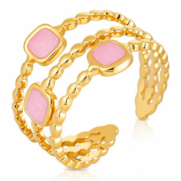 PVD Gold-Plated Stainless Steel Ring - Intensity