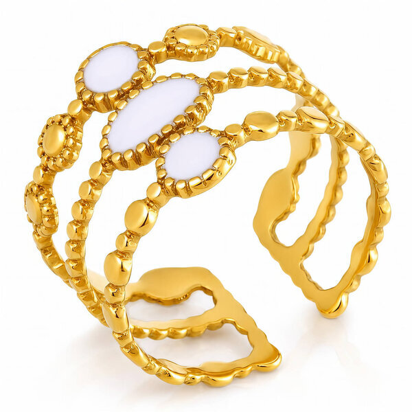 PVD Gold-Plated Stainless Steel Ring - Intensity