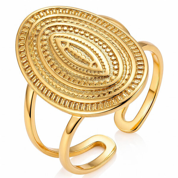 PVD Gold-Plated Stainless Steel Ring - Intensity