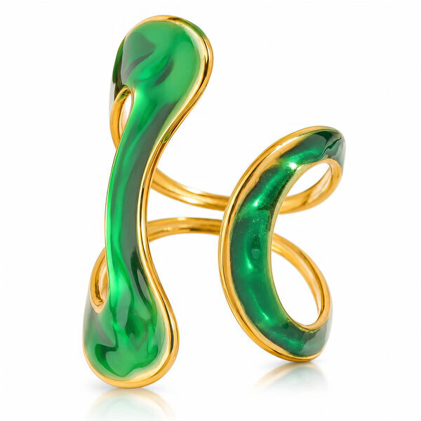 PVD Gold-Plated Stainless Steel Ring - Intensity
