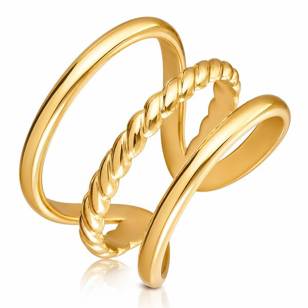 PVD Gold-Plated Stainless Steel Ring - Intensity