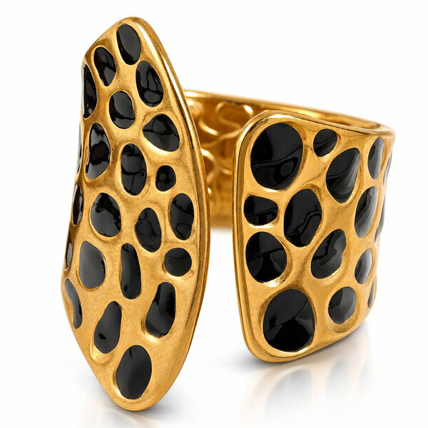 PVD Gold-Plated Stainless Steel Ring - Intensity