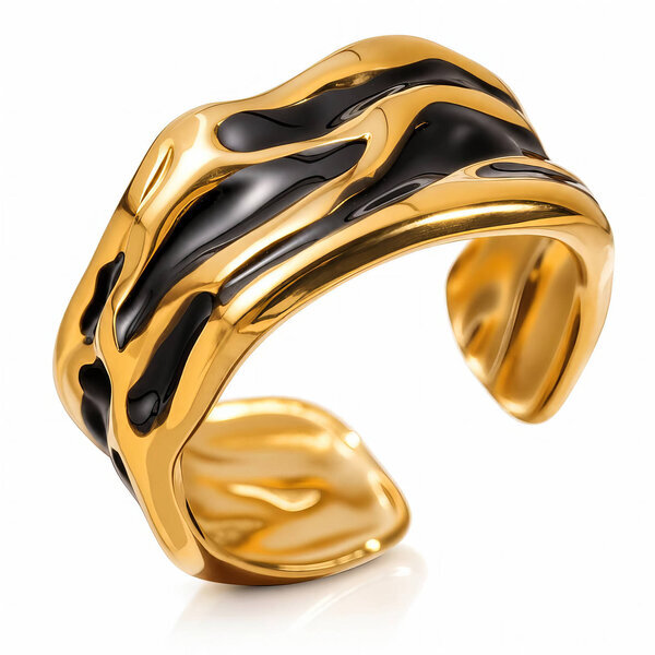 PVD Gold-Plated Stainless Steel Ring - Intensity