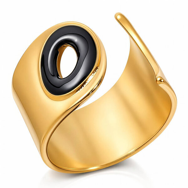 PVD Gold-Plated Stainless Steel Ring - Intensity