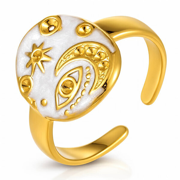 "Stars" PVD Gold-Plated Stainless Steel Ring - Intensity