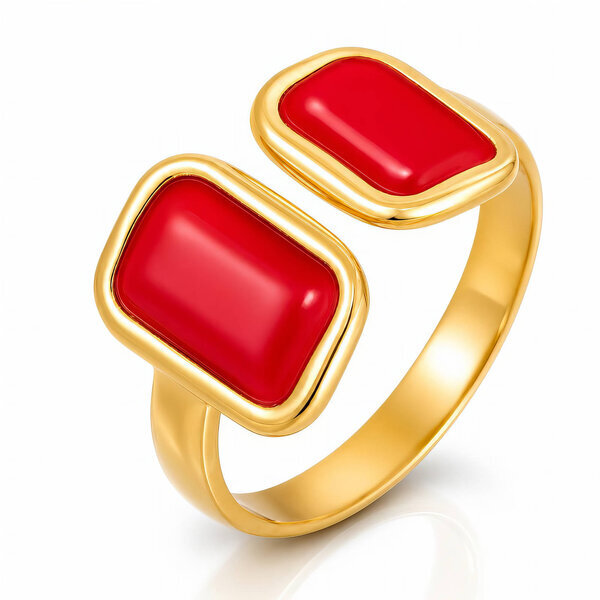 PVD Gold-Plated Stainless Steel Ring - Intensity