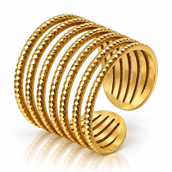 PVD Gold-Plated Stainless Steel Ring - Intensity