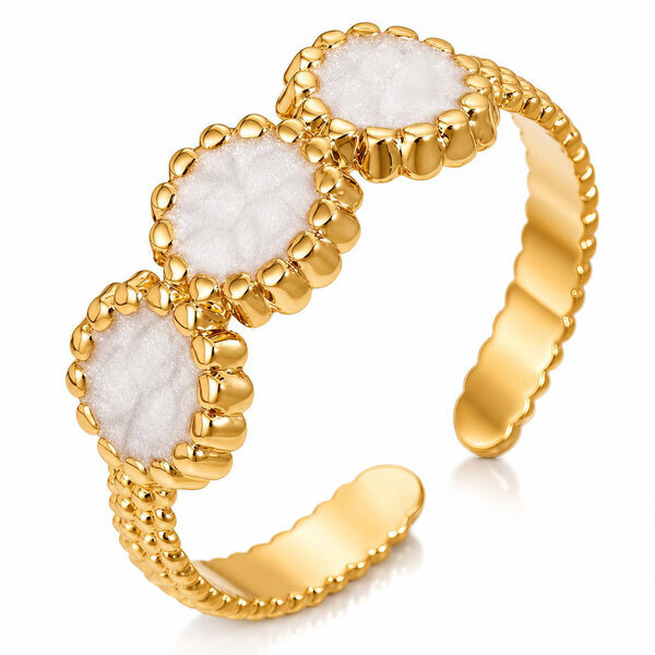 PVD Gold-Plated Stainless Steel Ring - Intensity