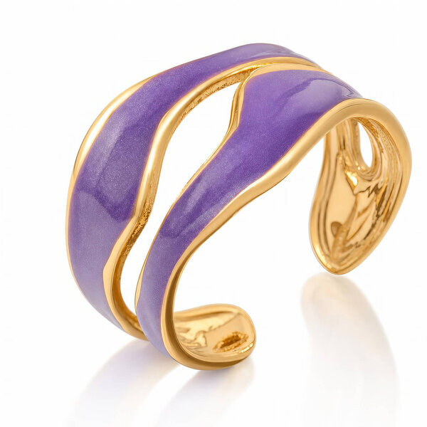 PVD Gold-Plated Stainless Steel Ring - Intensity