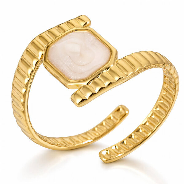 PVD Gold-Plated Stainless Steel Ring - Intensity