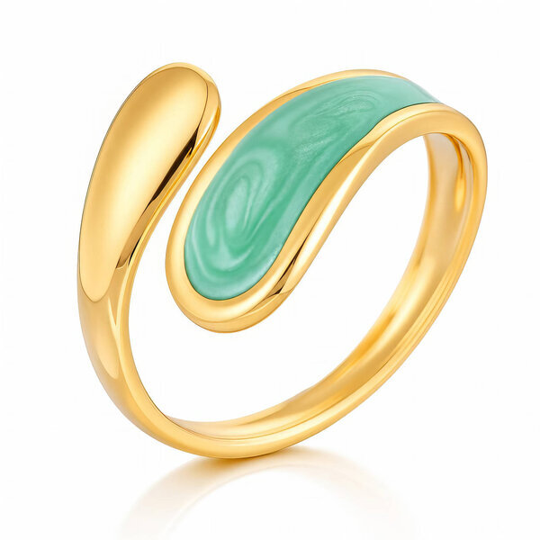 PVD Gold-Plated Stainless Steel Ring - Intensity