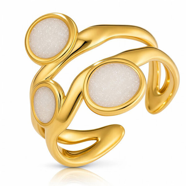 PVD Gold-Plated Stainless Steel Ring - Intensity
