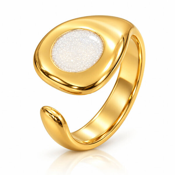 PVD Gold-Plated Stainless Steel Ring - Intensity